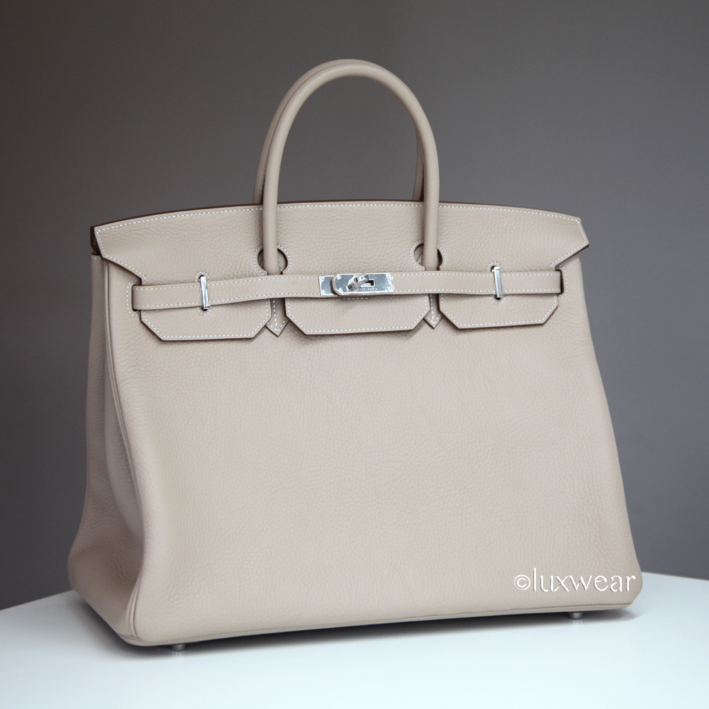 有关以下物品的详细资料: argile & silver 40cm hermes birkin bag